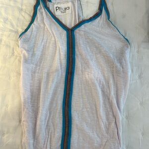 Pitusa White Top with Blue cover up
